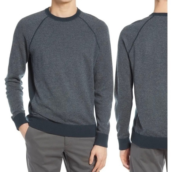 VINCE Bird's Eye Stitch Wool & Cashmere Sweater - Picture 1 of 10